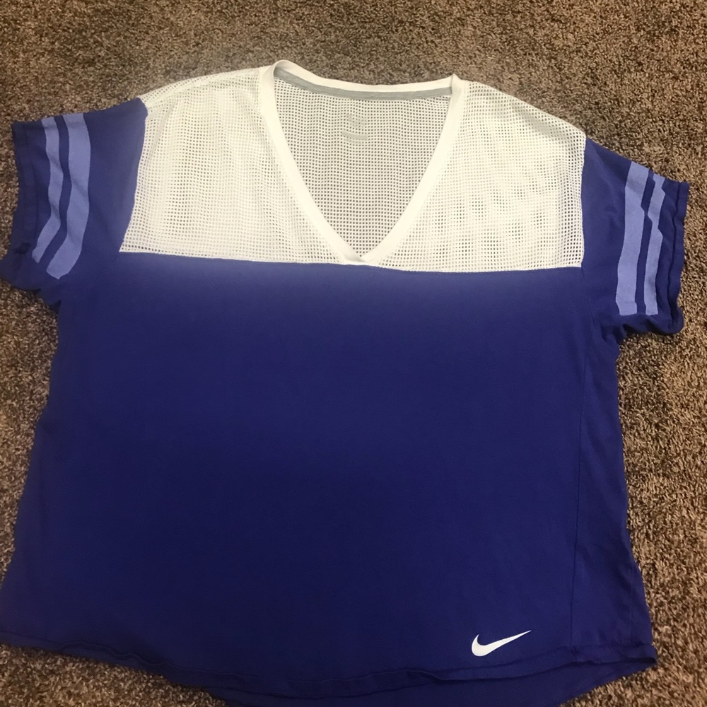Nike purple/blue mesh top jersey style M/L t-shirt
